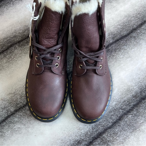 Dr Martens 1460 Pascal FL Cask Ambassador Leather Fur Lined Combat Boots - Picture 4 of 10